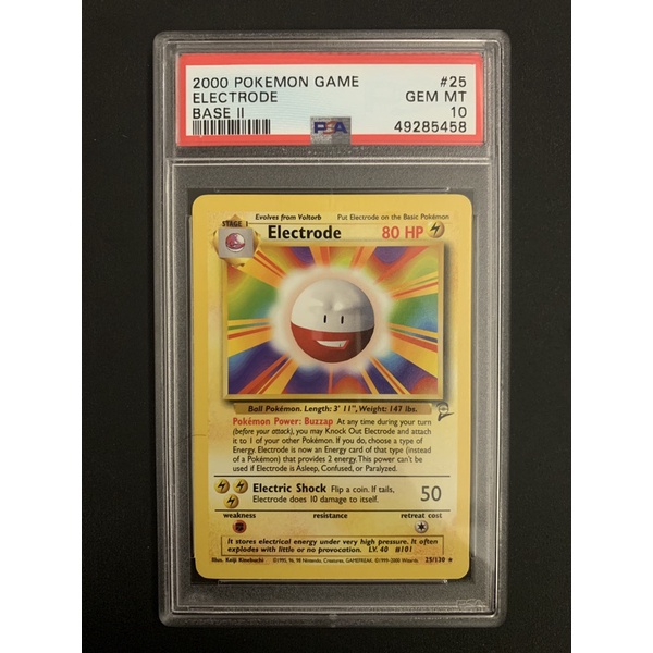 Pokemon PSA 10 Electrode 25/130 การ์ดโปเกม่อน Shopee Thailand