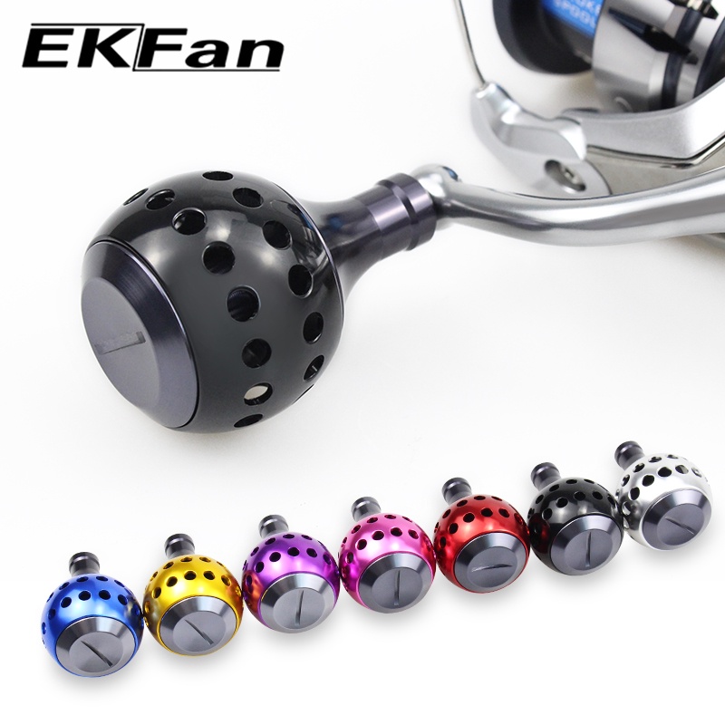 Ekfan ลูกบิดรอกตกปลา อะลูมิเนียมอัลลอย เส้นผ่าศูนย์กลาง 35 มม. สําหรับ daiwa abu shimano