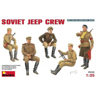 โมเดลฟิกเกอร์ทหาร MiniArt 1/35 MI35049 Soviet Jeep Crew