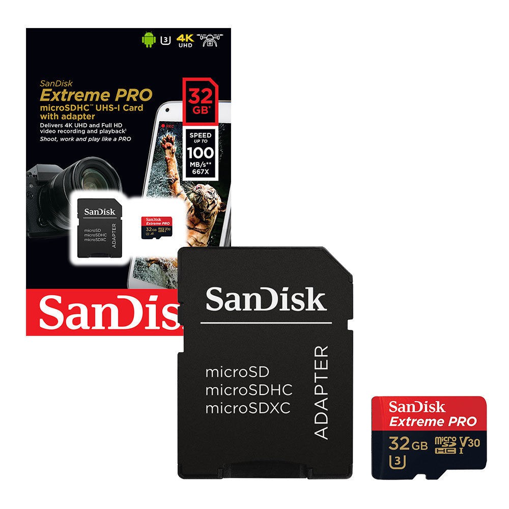 Sandisk Extreme Pro MicroSD UHS-I U3 32GB สำหรับกล้อง 4K และโดรน