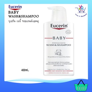 Eucerin Baby wash&amp;shampoo เบบี้ วอชแอนด์แชมพู 400 ml.