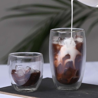 พร้อมส่ง 80 มล ถ้วยกาแฟ ถ้วยเก็บความเย็น Glass