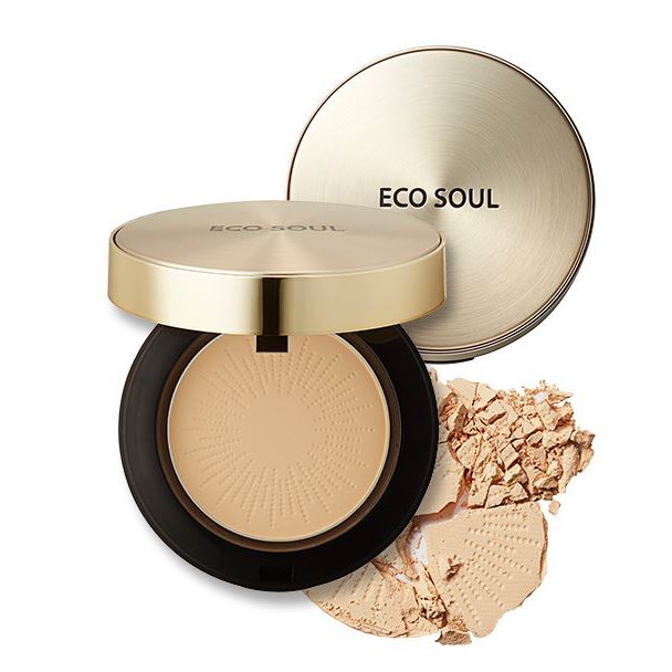 [THE SAEM] Eco Soul Luxury Gold Pact 9g  สนธิสัญญาทองคํา หรูหรา  สินค้าเกาหลีแท้ๆส่งตรงจากเกาหลี