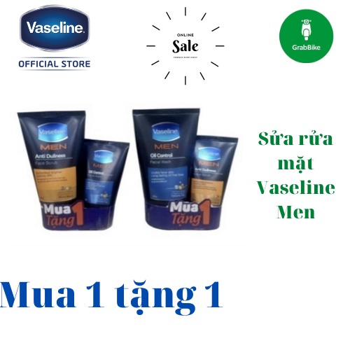 [ ซื ้ อ 1 แถม 1 ฟรี ] Vaseline Cleanser Gel 100g Oil Control Vaseline Men Exfoliating Cleanser 50g