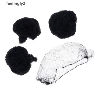[feel] หมวกตาข่าย ขอบยืดหยุ่น สีดํา สําหรับผู้หญิง 50 100 ชิ้น