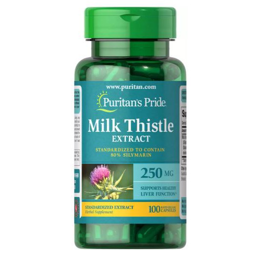 Puritan's Pride Milk Thistle Standardized 250 mg (Silymarin) [ 100 Capsule ] now foods Silymarin เข้มข้นสูงสุด