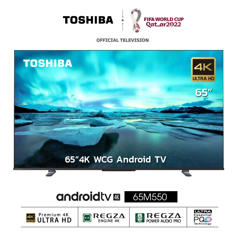 ใส่โค้ด[7KSVA8RU]รับcoins15%Toshiba Android TV  65 นิ้ว 4K Ultra HD  HDR10 รุ่น 65M550KP