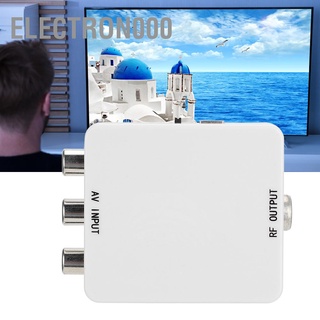 Electron000 AV to RF Mini Video Converter Box Driver-Free Adapter TV Signal Switcher 67.25Mhz 61.25Mhz