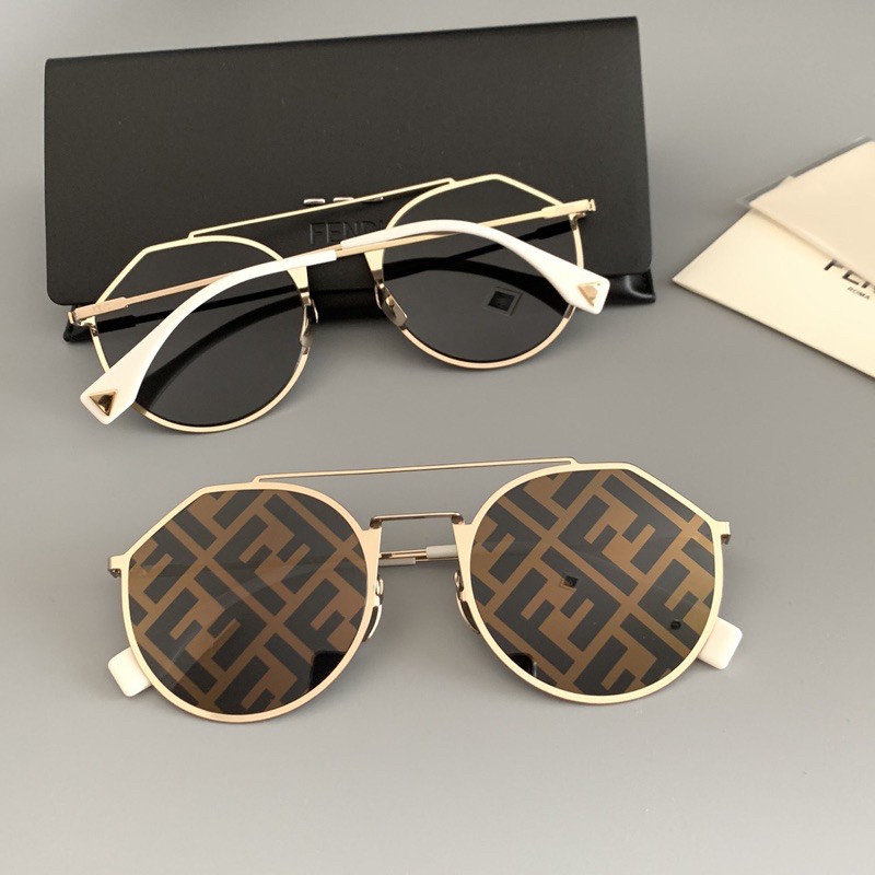 Fendi - Eyeline - Round Pilot Sunglasses - Yellow - Sunglasses - Fendi  Eyewear - Avvenice