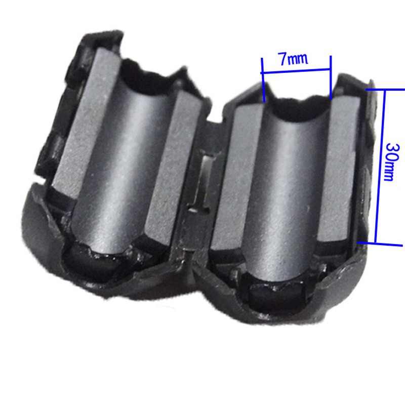 Lot De 10 Filtres Ferrite Clip Anti-bruit RFI/EMI - Pour Câbles 5/7/9/13mm - Noir