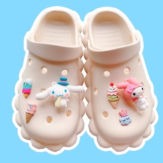 จี้กระดุม รูปการ์ตูนน่ารัก อุปกรณ์เสริม สําหรับตกแต่ง Crocs DIY