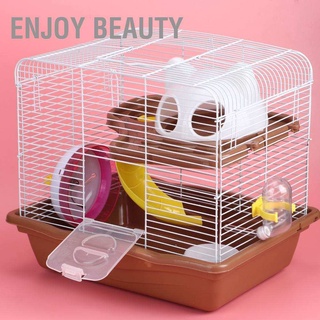 [ลดล้างสต๊อก]Enjoy Beauty 35x26.5x32cm Double Layer Luxury Quiet Running Wheel Hamster Cage Pet Supplies