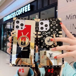 For Huawei P30 P40 Lite Mate20 Mate30 Nova 3 3i 4e 7SE 7i 7 5T Y7 Pro Y9 Prime 2019 Y7A Y6P 2020 Fashion Brand Square Phone Case With Bracket