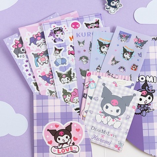 Sanrio ชุดสติกเกอร์ 6 แผ่น สติกเกอร์สมุด DIY เครื่องเขียน จี้