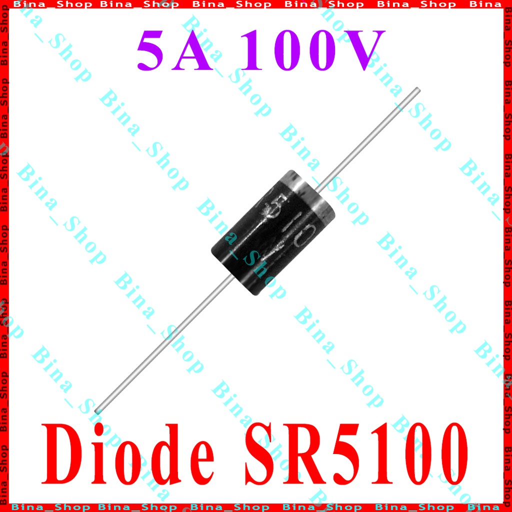 ไดโอด SR5100 5A 100V Schottky Rectifier Diode