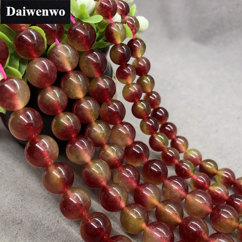 แตงโม Chalcedony ลูกปัด 4-12 มม.รอบหินธรรมชาติหลวมลูกปัด DIY เครื่องประดับ ราคา ถูกที่สุด ดีลบีเคเค แกลเลอรีภาพที่ 3