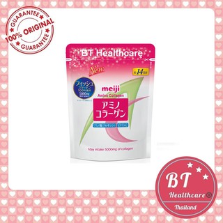 🔥หมดอายุปี2022 ฉลากไทย แท้100% Meiji Amino Collagen 5000 mg.แบบรีฟิล 140g / 98g เมจิ คอลลาเจน ผสม วิตามินซี