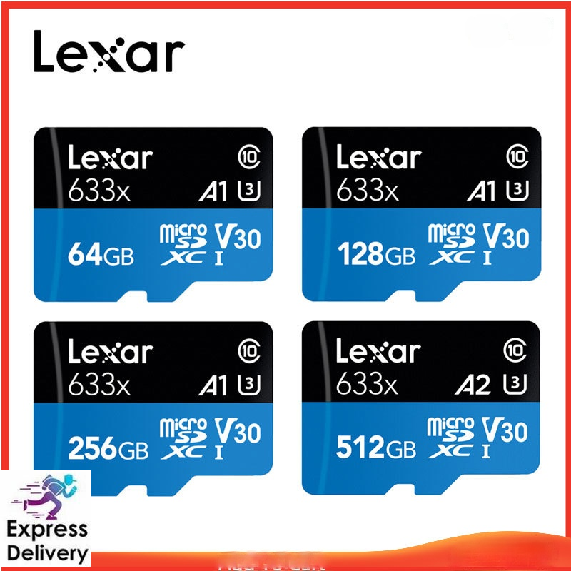 Lexar Memory Card 32GB micro sd Card Class10 512GB 64GB 128G cartao de Memory 256G TF flash Card