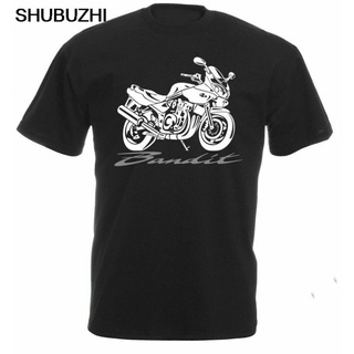 เสื้อยืดแขนสั้น ผ้าฝ้าย พิมพ์ลายรถจักรยานยนต์ Moto Suz Bandit 600 1200 S Design shubuzhi สําหรับผู้ชาย