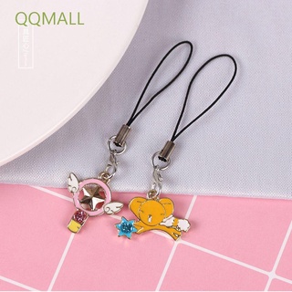 QQMALL Mobile Phone Accessories Phone Strap Lanyards for Women Mobile Phone Strap Captor Sakura Mobile Phone Chain Phone Charm Japanese Anime Phone Hang Rope Samsung for iPhone Magic Wand Girls