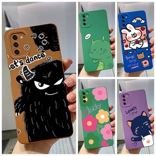 เคส Samsung Galaxy A03S A 03 S SM-A037F การ์ตูนน่ารัก ลายดอกไม้ ซิลิโคนนิ่ม ป้องกันกล้อง เคสโทรศัพท์ Samsung A03S