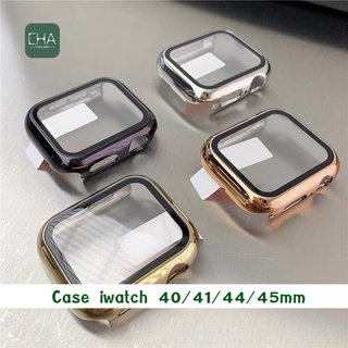 เคส + ฟิล์มกระจก สำหรับ iwatch se 6 5 4 3 ขนาด 40มม / 44มม เคสสําหรับแอปเปิ้ลวอช case iWatch เคส กระจกเงา