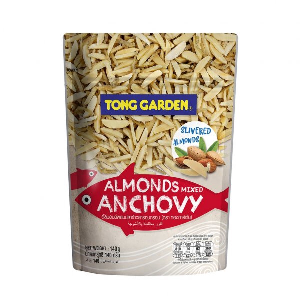 ไม่แท้คืนเงิน Tong Garden Almond Mixed Anchovy 140 g. ถั่วอัลมอนด์มิกซ์ รส แองโชวี่