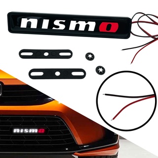 สติกเกอร์ LED รูปตราสัญลักษณ์ สําหรับติดกระจังหน้ารถยนต์ Nissan Nismo Tiida Teana Skyline Almera Qashqai