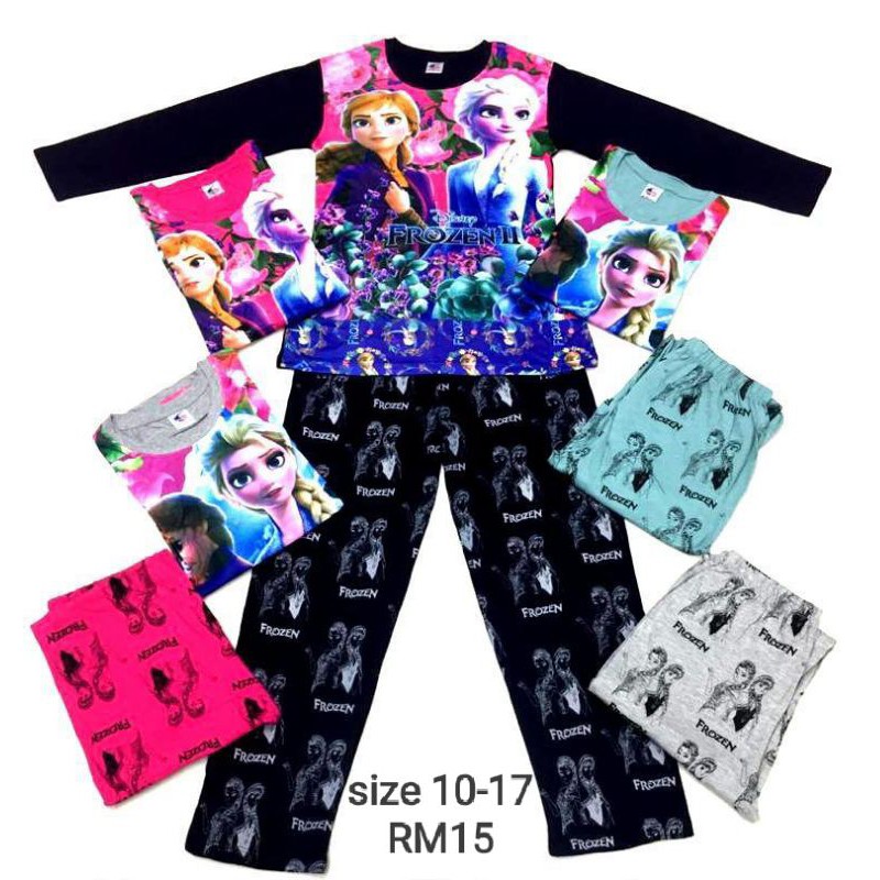 Pyjamas เด็กใหญ่ sleve แช่แข็ง