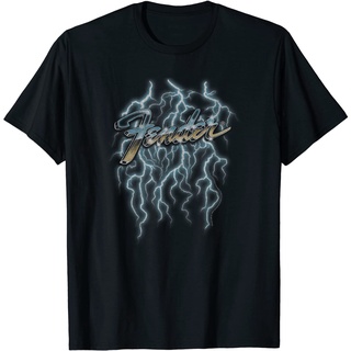 เสื้อยืดโอเวอร์ไซส์เสื้อยืด พิมพ์ลายโลโก้ Fender Lightning BoltsS-3XL