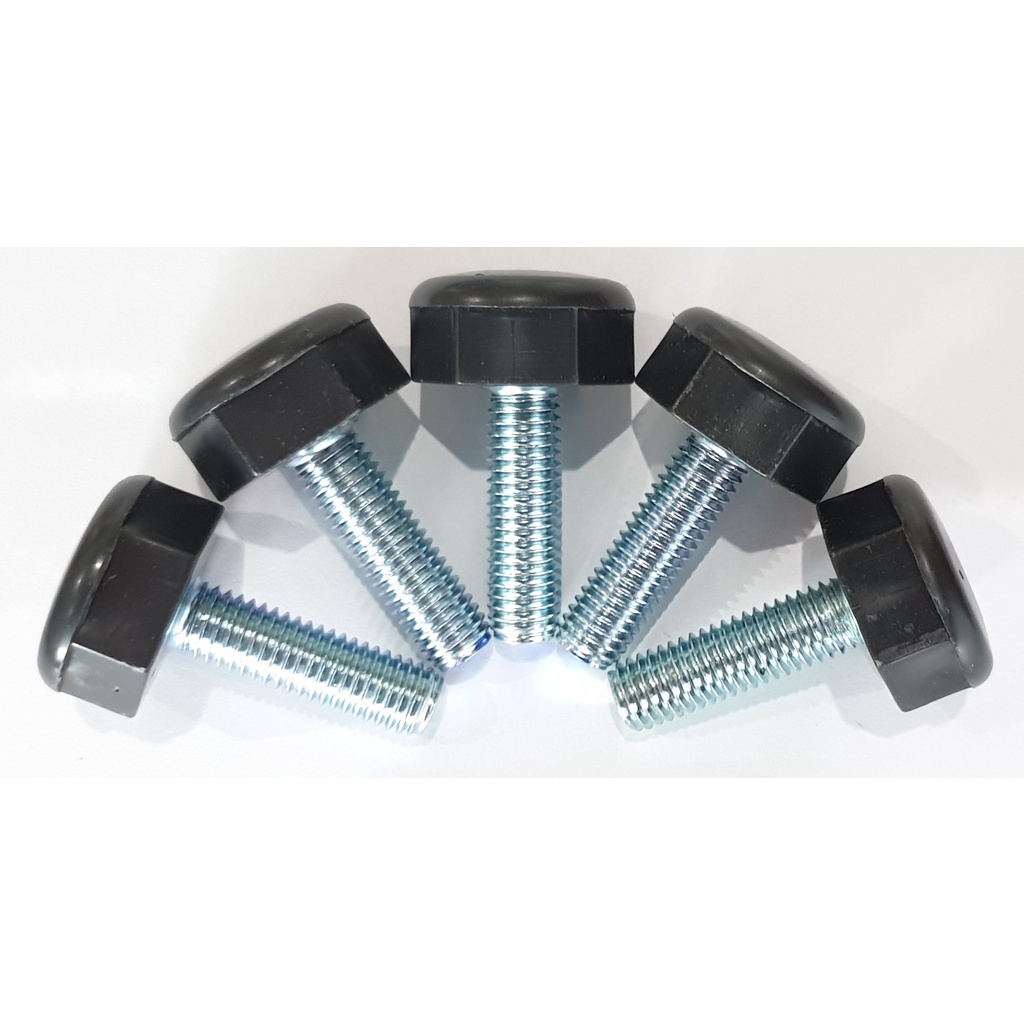 สกรูปรับระดับ สกรูหัวดาว ปุ่มปรับระดับขา ขนาดM10 ขาเฟอร์นิเจอร์เหล็ก HDPE Hexa Head Thread