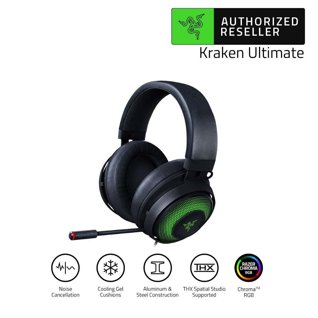 Razer Kraken Ultimate RGB USB Gaming Headset THX 7 1 Spatial Surround