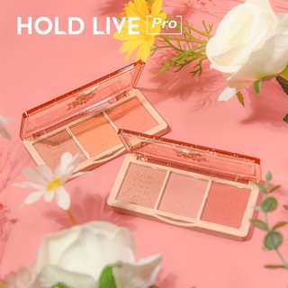 Hold LIVE Secret Garden อายแชโดว์บลัชออน สามสี สีน้ําตาลกุหลาบ อัลมอนด์ ชานมนู้ด ธรรมชาติ ติดทนนาน