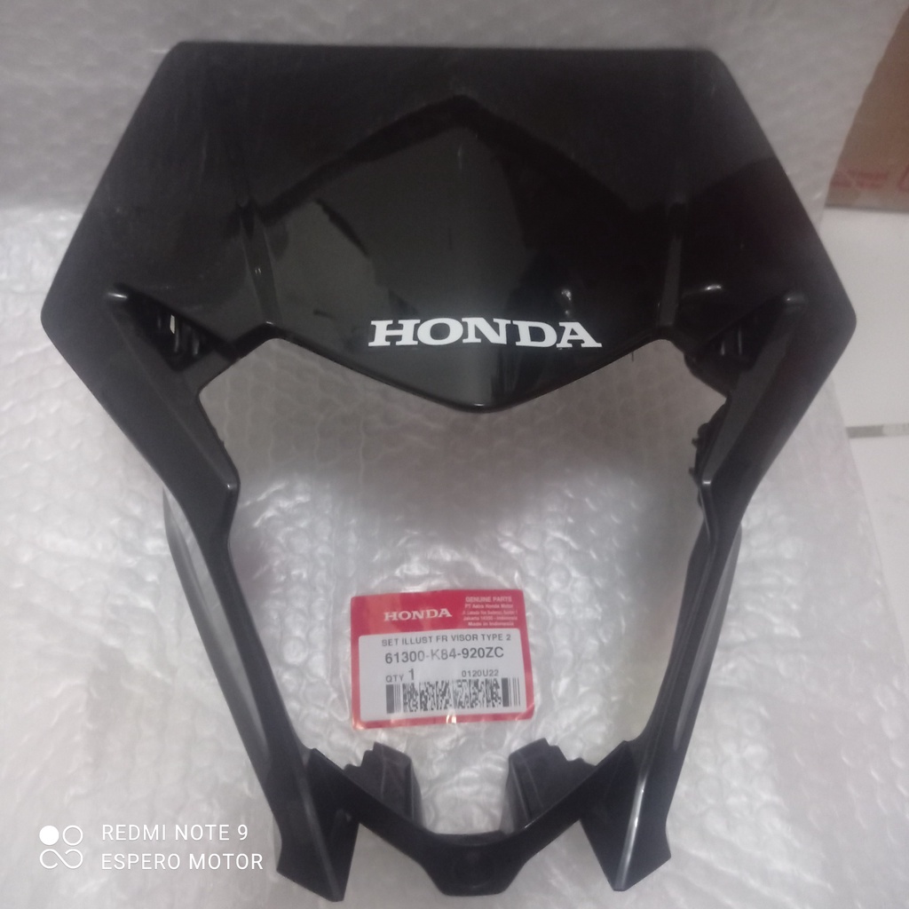 CRF 150 L ฝาครอบไฟหน้าสีดํา 61300K84920ZC