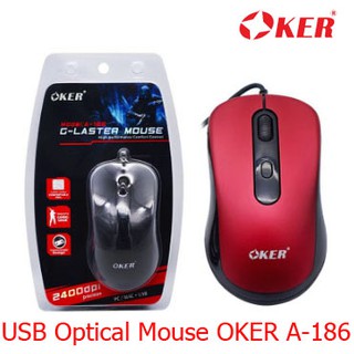 Oker USB Optical Mouse A-186 G-LASER