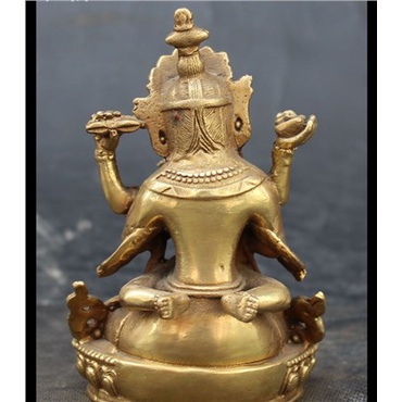✿๑◕Tibetan Buddhism Bronze Seat Mandkesvara Yab-Yum Happy Tantra Buddha Statue