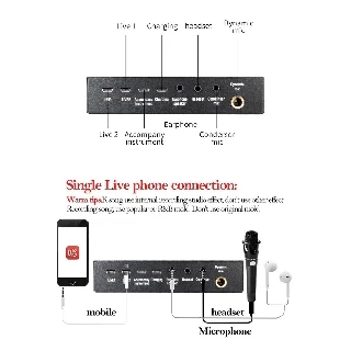 V8 Audio Stereo Headset Microphone Webcast Streamer Live Sound Card with Bluetooth V8 BT USBเสียงชุดหูฟังไมโครโฟนWebcast