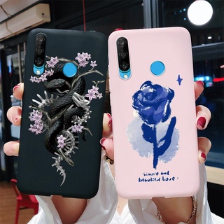 เคสโทรศัพท์มือถือ ซิลิโคนนิ่ม ผิวด้าน ลายดอกไม้ สําหรับ Huawei P30 Lite Case 2020 MAR-L21A P30Lite Nova 4E MAR-LX2