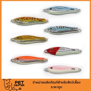 Fishing Lure -  เหยื่อปลอม เหยื่อตกปลา เหยื่อวิบวับ รูปปลาตัวเล็ก 60g