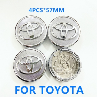 【พร้อมส่ง】สติกเกอร์โลโก้ตราสัญลักษณ์ 57 มม. 62 มม. สําหรับ Toyota Emblem Car Wheel Center Cap Hub Cap Emblem Logo Badge For Toyota Yaris Toyota Vios Weishi Zhyun 4 ชิ้น