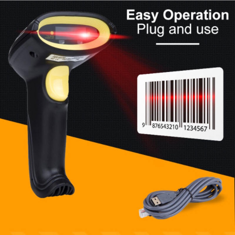 Loyverse pos เครื่องอ่านบาร์โค๊ดสแกนเนอร์ POSSCAN LSH2500 1D USB Barcode Scanner อ่านไว แม่นยำ