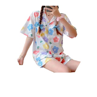โปรโมชั่น : ชุดนอน เซ็ตเสื้อกางเกงลายน่ารัก ใส่สบาย