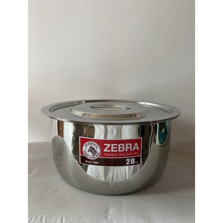 Zebra หม้อแขก สแตนเลสตราหัวม้าลาย ขนาด 28 ซม.