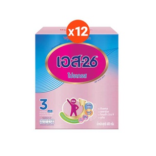 โปรโมชั่น : ยกลัง S-26 Progress 600g นมผง เอส-26 โปรเกรส 600 กรัม สูตร 3 12 กล่อง