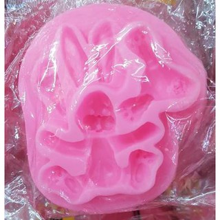 พิมพ์ซิลิโคน กระต่าย silicone mold ลาย Rabbit  สำหรับ ทำสบู่ ทำขนม ถาดน้ำแข็ง 3มิติ