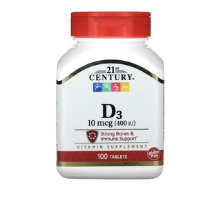 21st-Century-Vitamin-D3-10-mcg-400-IU-100-Tablets