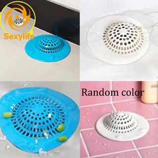 Silicone Kitchen Hair Catcher Strainer Stopper Mesh Bathroom Shower Drain Hair Rubbish Filter