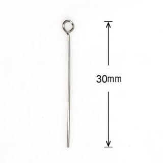 เข็มตาขอสแตนเลส ขนาด 15-40mm 200 ชิ้น สำหรับ DIY งานเครื่องประดับทำจี้และอุปกรณ์
