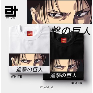 เสื้อยืด AOT Attack  on Titan Anime Levi Ackerman v2 Customized Unisex TShirt for Men and Women