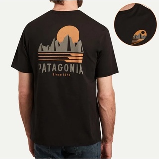 [S-5XL]เสื้อยืดแขนสั้น ผ้าฝ้าย พิมพ์ลาย Patagonia Pata